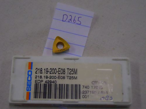 10 new seco 218.19-200-e08 carbide inserts. grade: t25m {d265} for sale