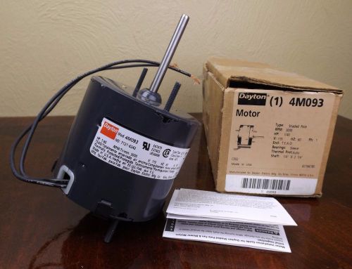 Dayton 4m093 hvac motor, 1/40 hp, 3000 rpm, 115v, 3.3 shaft 1/4&#034; x 2 1/4&#034; for sale