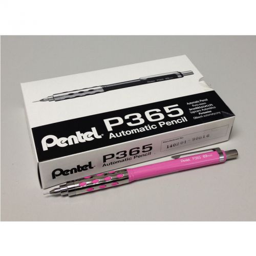 Pentel P365 0.5mm Mechanical Pencil Bulk Pack (12pcs) - Pink Barrel