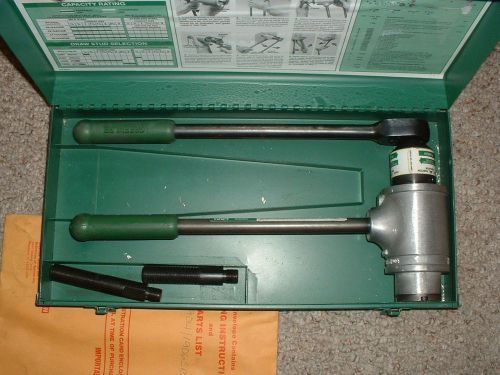 GREENLEE 1904 SLUG-BUSTER RATCHET KNOCKOUT DRIVER PUNCH W/ DRAW STUDs