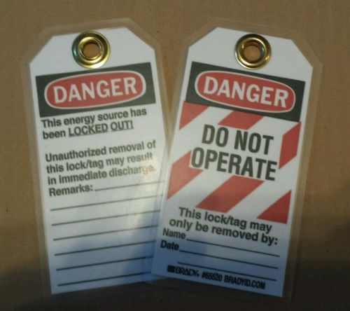 NEW! - Lockout Tagout Tag Brady 66050 Lot of 2