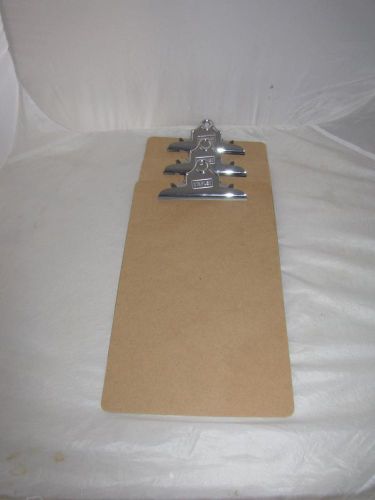 3 StaplesLegal Size 9x15&#034; Clipboards Hardwood Brown