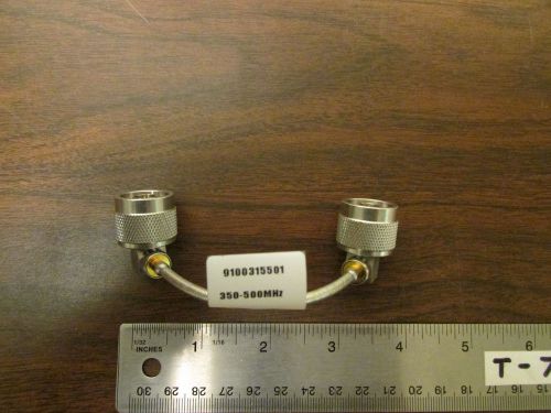 9100315501 Short Semi-Flexible N-N Coax Jumper Right-Angle