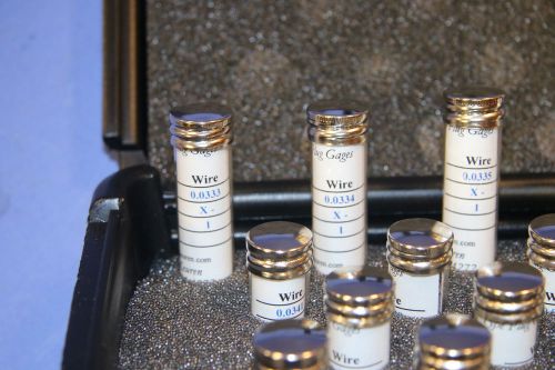 (1) Used Van Keuren 0.0333&#034; To 0.0353&#034; Pin Gage Gauge Set