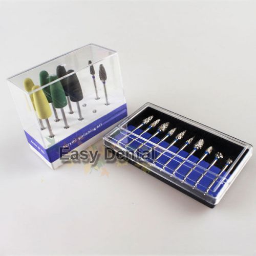 Assorted HP Resin Base Acrylic Tungsten Carbide Steel Burs Drill Polisher Dental