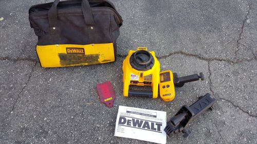 Dewalt self-leveling horizontal interior and exterior rotary laser kit dw074kd for sale