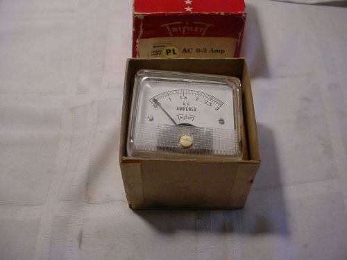 Triplett Model 237-PL AC panel meter 0-3 Amps - NOS