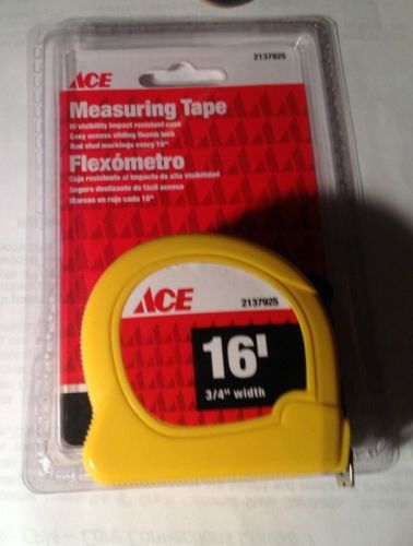 16&#039; measuring tape ~ 3/4&#034; tape width ~ ace hardware ~ free shipping! ~ new for sale