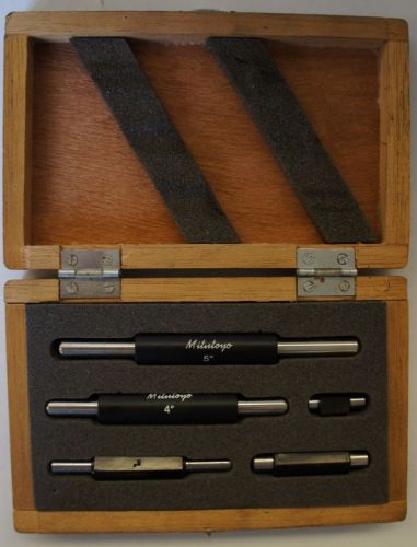 Mitutoyo 1” 2” 3” 4” 5” micrometer standard set 5pc model 167-912 for sale