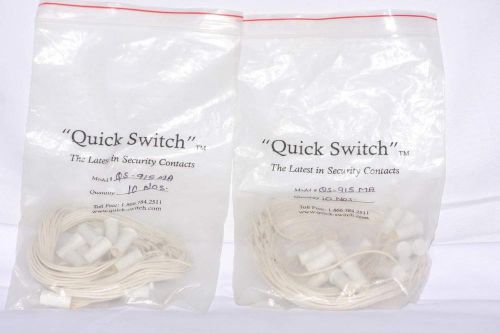 LOT OF 20 QUICK SWITCH  RECESSED SECURITY ALARM DOOR/WINDOW CONTACT