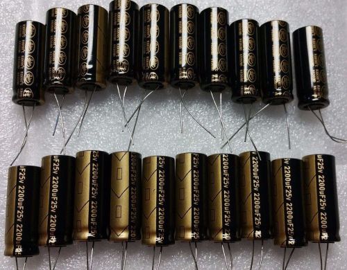 (20) Lelon RXK Electrolytic Capacitor 2200uf 25v 105c