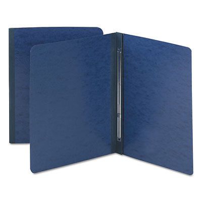 Side Opening Pressboard Report Cover, Prong Fastener, Letter, Dark Blue, 1 Each