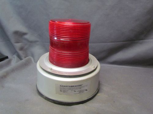 Edwards AdaptaBeacon 93R-N5 Red Flashing Xexon Strobe Beacon Light 120V Working