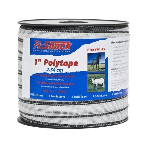 Fi-shock pt656w1-fs 656-feet polytape, 1-inch for sale