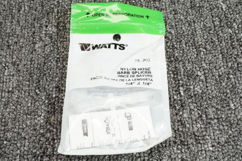 Watts Nylon Hose Barb Splicer PL-200 1/4&#034; X 1/4&#034;