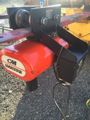 CM Lodestar L 1 Ton Electric Chain Hoist 10&#039; Lift 635 Motor Trolley 230/460V 3PH