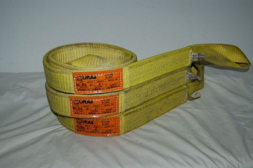 LOT OF 3 NYLON LIFTALL 6FT SLING / STRAP EYE TO EYE 2&#034; WIDE 6&#039; LONG RIGGING