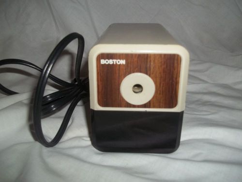 Hunt Boston Model 18 296A Electric Pencil Sharpener Made in USA &#034;Wood Grain&#034;