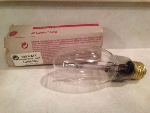 Ge lucalox lu100/med 100 watt s54 high pressure sodium lamp bulb for sale
