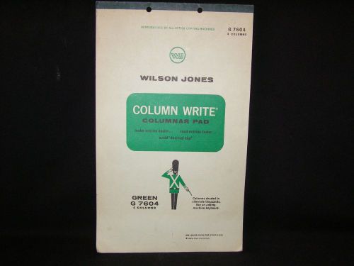 WILSON JONES G7604 COLUMN WRITE COLUMNAR PAD 4 COLUMNS 8 1/2 X 14