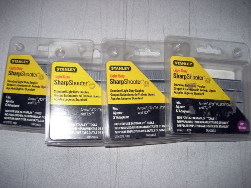 NEW 4-pak Stanley Tra206T 3/8 Inch Light Duty Staples, ea Pak 1000=4,000 staples