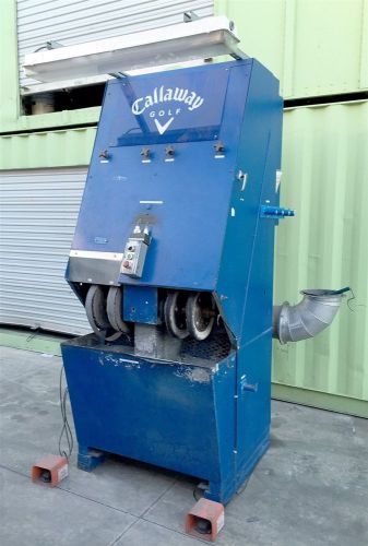 Callaway 7.5 hp buffer lathe / belt grinder / sander 14&#034; wheel w vertical idlers for sale