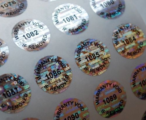 500 ROUND TAMPERPROOF WARRANTY VOID LABELS STICKERS