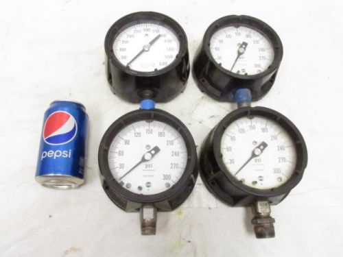 4 Good Ashcroft &amp; USG Industrial Pressure Gauge Gauges 0-300 0-600 PSI