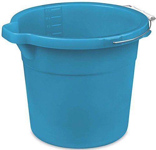 Heavy Duty Plastic Utility Pail with Pour Spout, Versitle 12 Quart Bucket in