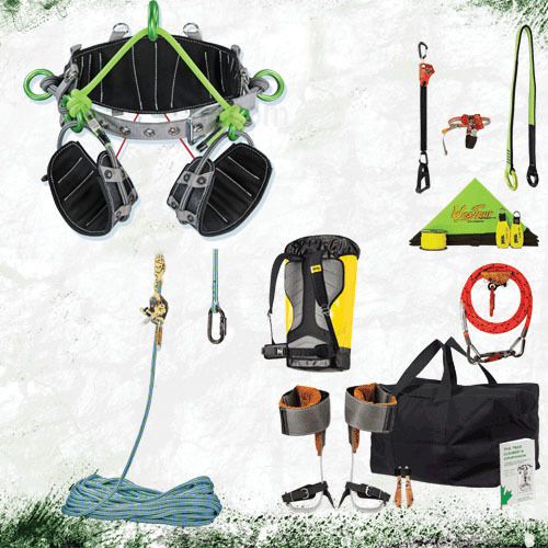 Arborist Premium Combo Spur &amp; Rope Climbing Kit with/Matt Cornell Saddle