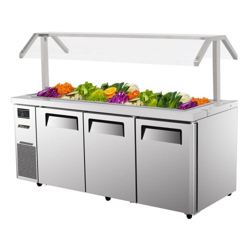 Turbo Air JBT-72, 70 7/8-inch Refrigerated Buffet Display Table, 18 Cu. Ft.