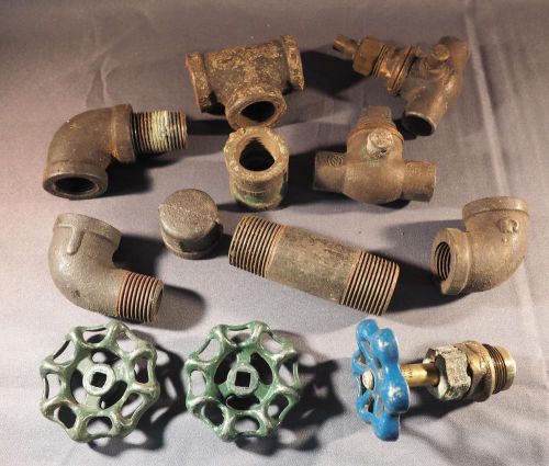 Vintage Lot of Brass Pipe Fittings Plumbing etc.