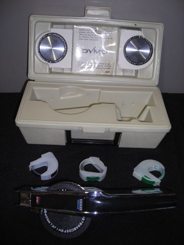 DYMO 1500 Series model 1550 Deluxe Tapewriter Kit with wheels instructions tapes