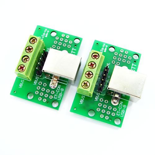 5 x USB Type B Female Breakout Board Adapter Arduino AVR PIC ARM STM32 ARM7 New