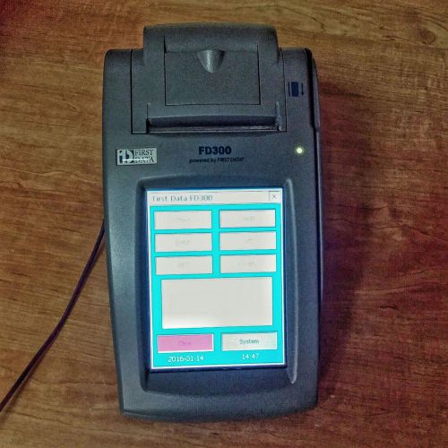 First Data FD300 Credit/Debit/Gift Terminal Processor WITH Power Supply