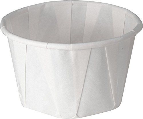 Sold Individually Solo 3.25 oz Treated Paper Souffle Portion Cups for Measuring,