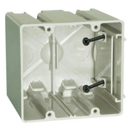 Allied moulded sb-2 sliderbox adjustable 2-gang receptacle outlet box 3-9/16in for sale