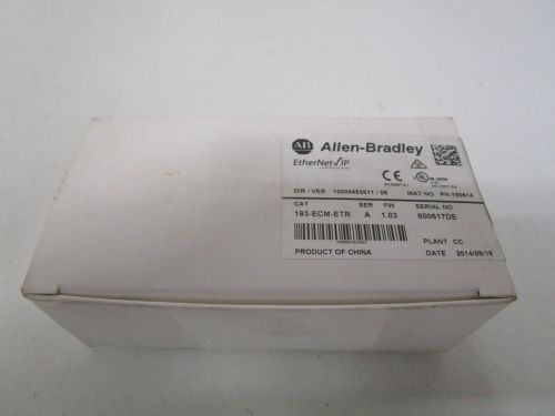 ALLEN BRADLEY 193-ECM-ETR SER. A DATE CODE: 09/2014  MODULE *FACTORY SEALED*