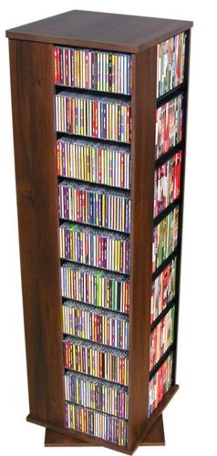 Venture Horizon 4-sided Revolving Media Tower 1000, 19-1/4 x 19-1/4 x 63, Walnut