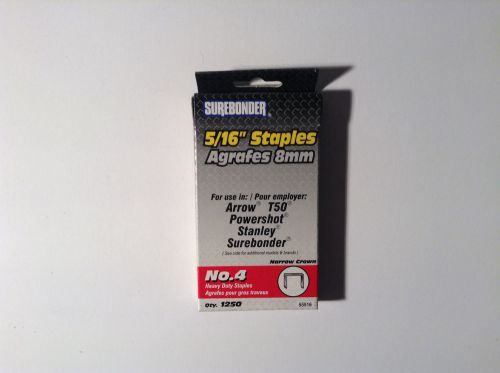 Surebonder 55516 No.4 Heavy Duty 5/16&#034; Staples (Pack of 1,250)