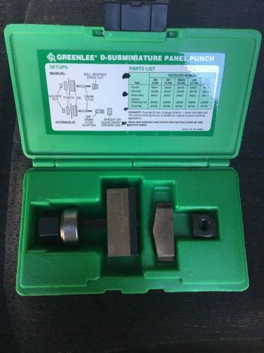 Greenlee RS232 25 Pin Connector D-Subminiature Panel Punch RS 232 #4690
