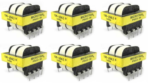 Lot Of SIX Microtran PSD2-36 115/230V To 18/36V 30ma Power Transformers. PR