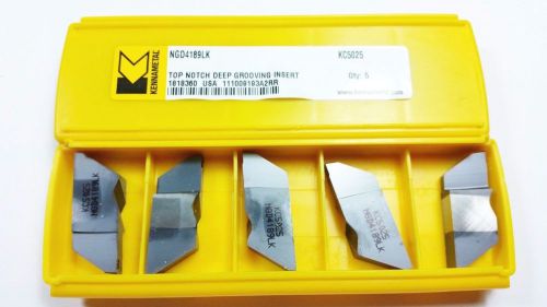 Kennametal NG4189LK KC5025 Top Notch Grooving Carbide Inserts (QTY 5) (Q 812)