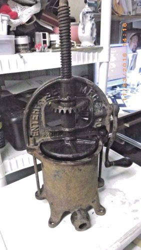 Antique enterprise mfg co cast iron sausage/lard/wine/fruit press 4 qt hunting for sale