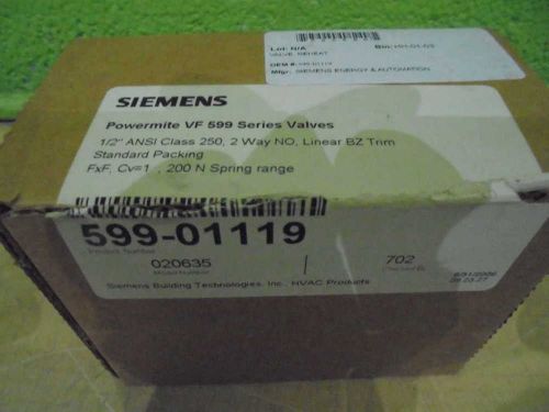 SIEMENS 599-01119 POWERMITE VF 599 SERIES VALVE *NEW IN BOX*