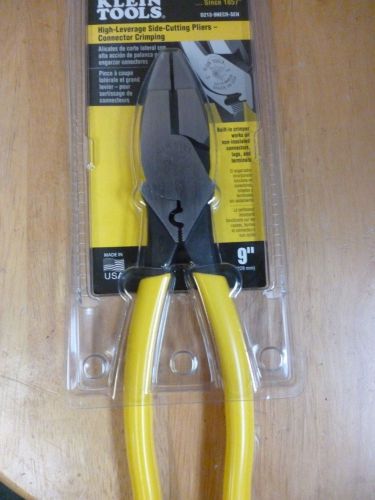 Klein Tools D213-9NECR 9&#034; High-Leverage Side-Cutting Plier-Connector Crimping