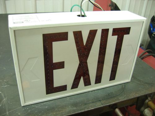 HUBBELL MODEL LED-1-EM LED  EXIT SIGN 120 VAC 60Hz - USED