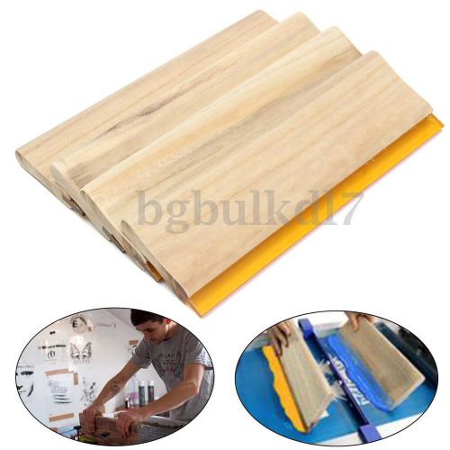 4Pcs Silk Screen Printing Squeegee Board Ink Scaper Scratch Tools 33cm 13&#034;