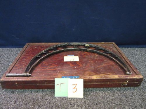 16&#034; 17&#034; JT SLOCOLMB MICROMETER CALIPER MILITARY TOOL GARAGE 16-17 WOOD CASE USED