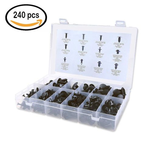 AOMAX 240 Pcs Push Retainer Set - Most Popular Sizes &amp; Applications - Push Ty...